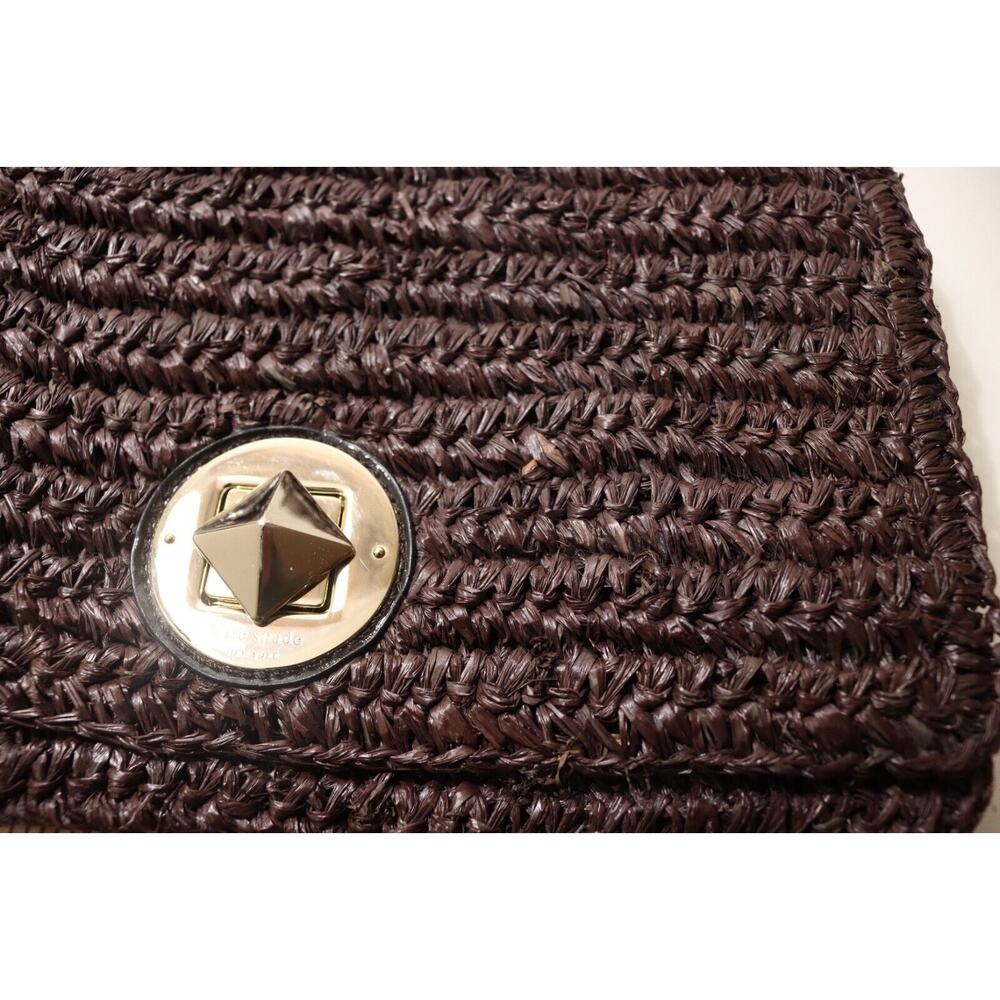 Kate Spade New York Rose Hall Monette Brown Wicker Shoulder Bag RARE! - Picture 13 of 16